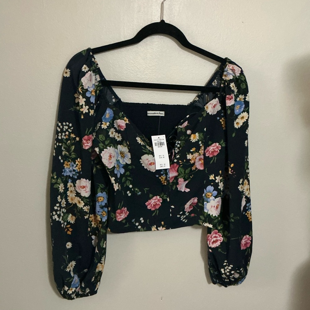 Abercrombie & Fitch Floral Blouse - Black Multicolor